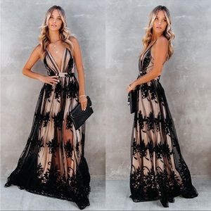 NWT Vici Black Antonia Maxi Dress